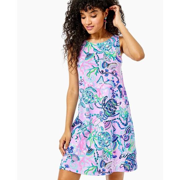 Lilly Pulitzer Kristen Swing Dress Lilac Freesia Purple Sleeveless Mini sz Small - Picture 1 of 10